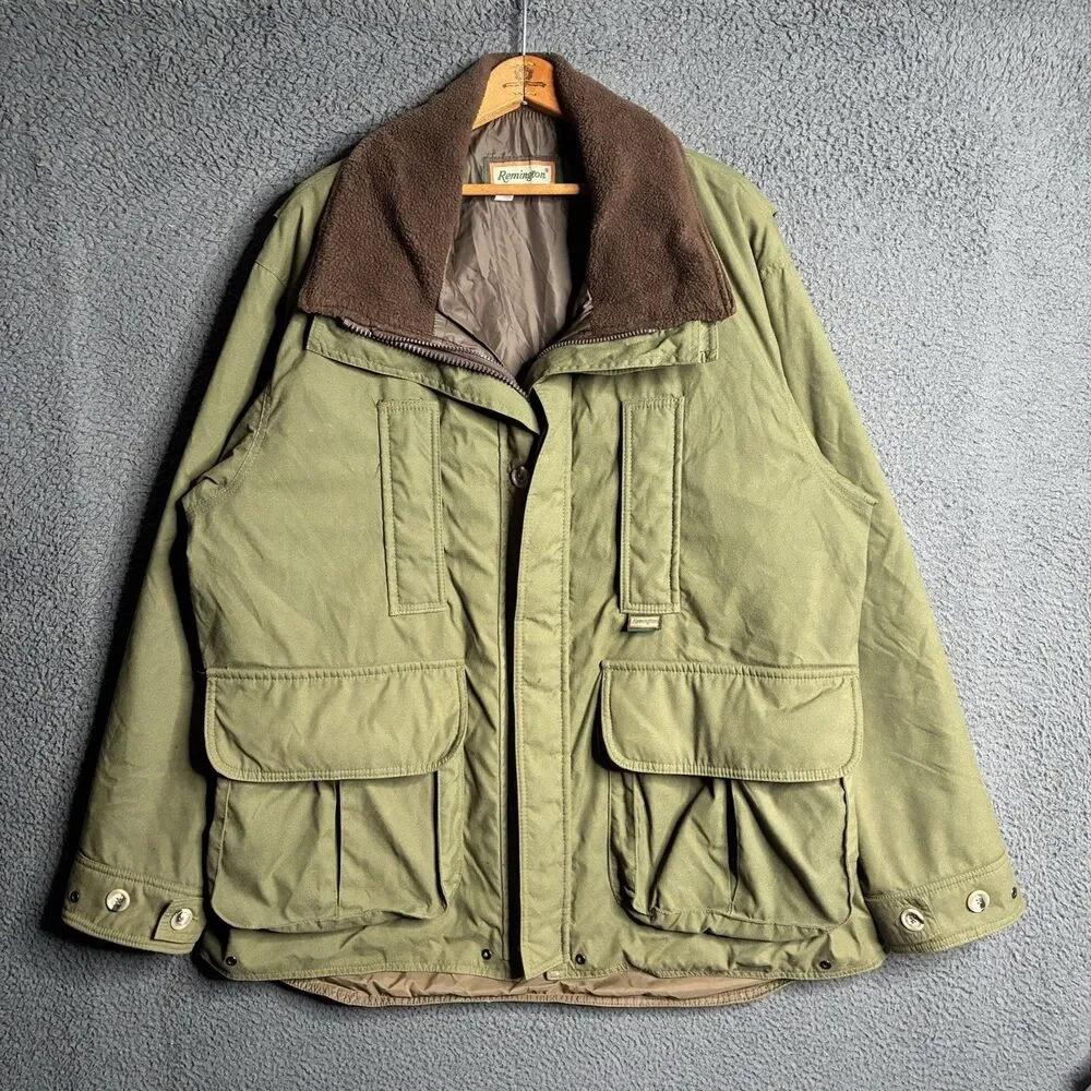 Remington Mens XL Insulated Removable Hood Outdoor GORE TEX Jacket Coat USA Made